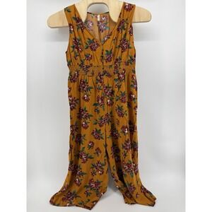 Xhilaration Multicolor Floral Wide Leg Jumpsuit Button Stretchy Women's Size XXL